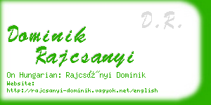 dominik rajcsanyi business card